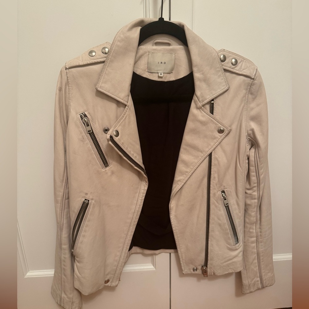 IRO off white leather jacket